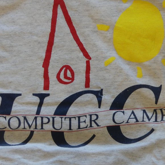 UCC Computer Camp Bulletin Athletic Grey Small T-Shirt - Picture 2 of 5